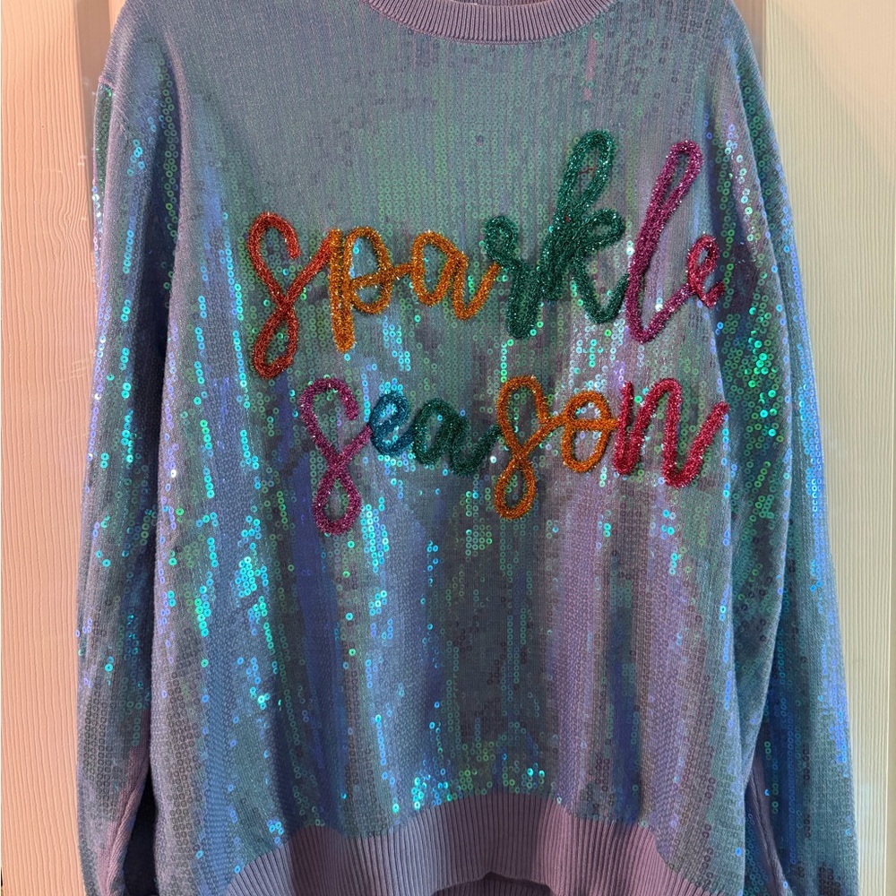 Queen of Sparkles Christmas Sequin by “Sparkle Season” Sweater - Multicolor